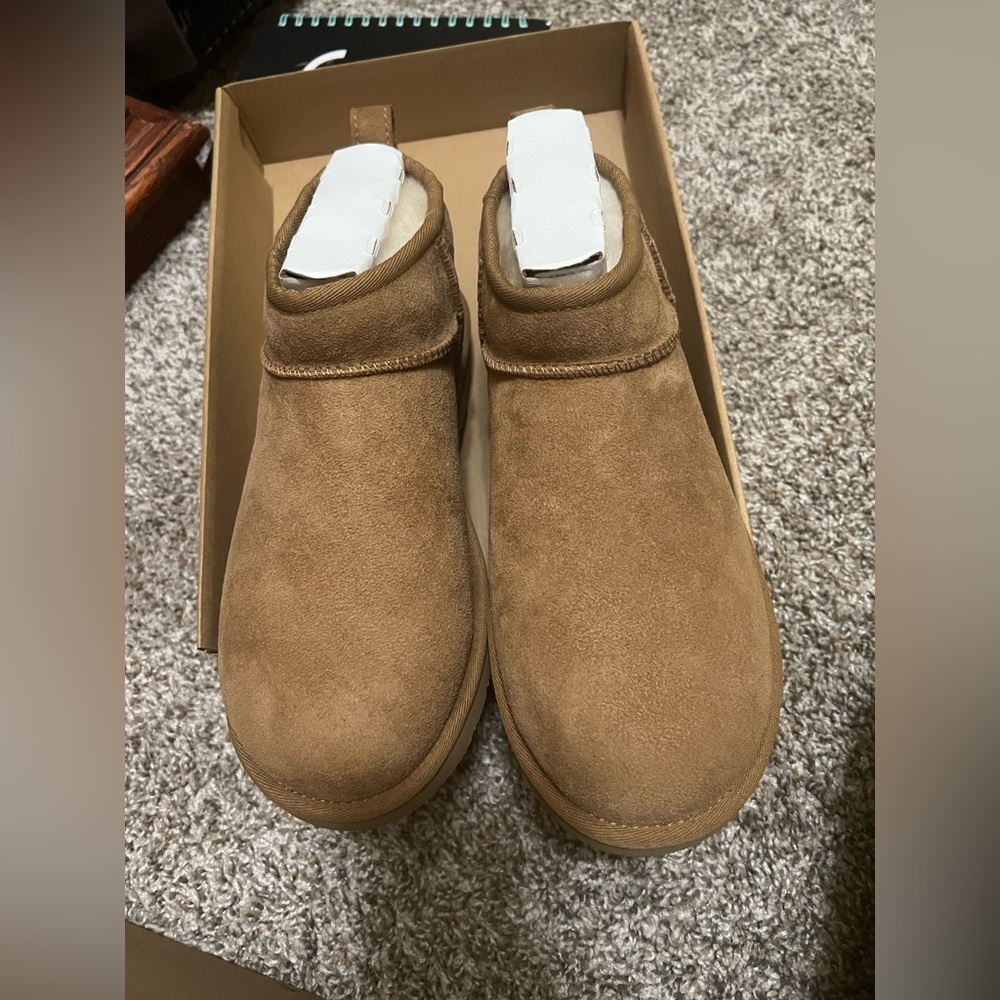 Brand New UGG Ultra Mini Boots in Chestnut.